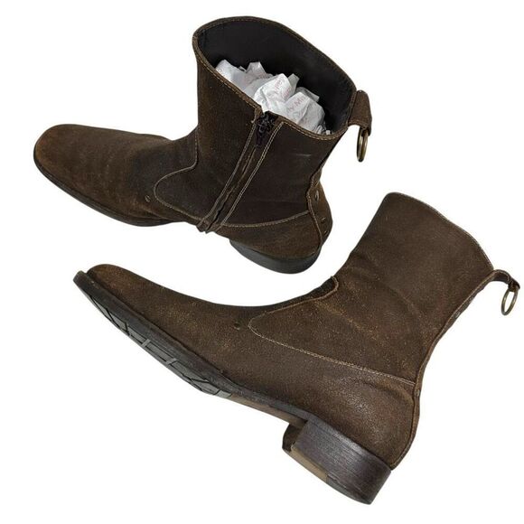 Henry Beguelin Distressed Leather Studded Chelsea Boots Men’s Size 45 (US 11.5) main image 6
